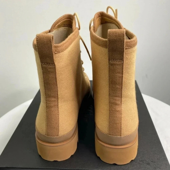 NEW J CREW Gwen canvas lace-up lug-sole boots 8 - Picture 6 of 15